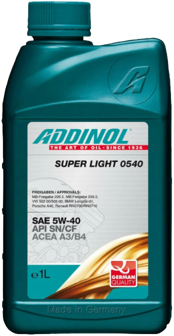 Моторное масло Addinol Super Light 0540 5W-40, 1л